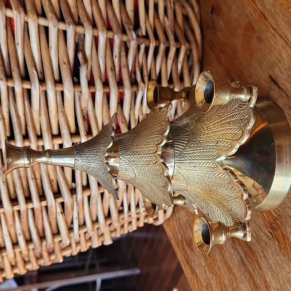 unbranded Other - Vintage Brass Christmas Tree Candelabra candle holder